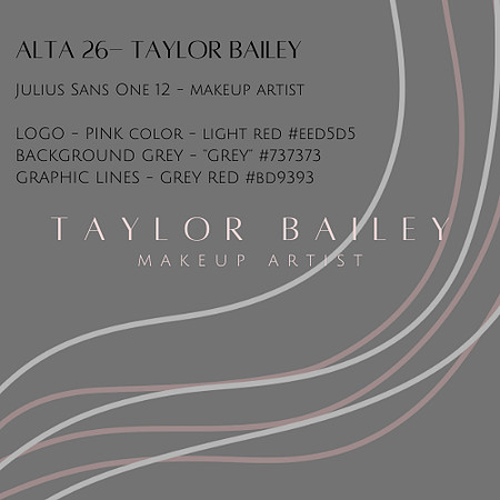 Brand Kit for Grey Background Taylor Bailey MUA