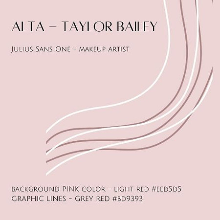 Brand Kit for Pink Background Taylor Bailey MUA