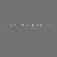 Taylor Bailey Pink Logo w MUA on Grey Square